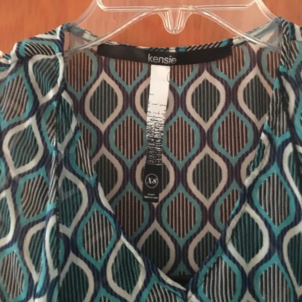 Kensie High Low Mod Print Dress - Picture 2 of 4